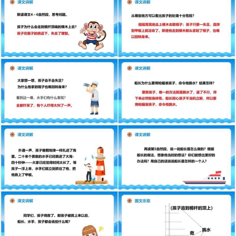 部编版五年级语文下册跳水课件PPT模板