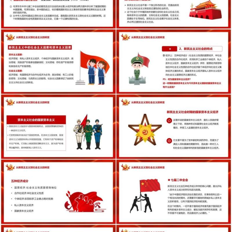 毛概第三章社会主义改造理论教育PPT模板