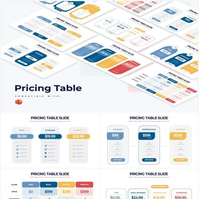 浅色系价格表定价策略PPT信息图形素材Pricing Table Powerpoint Infographics 浅色系价格表定价策略PPT信息图形素材Pricing Table Powerpoint Infographics