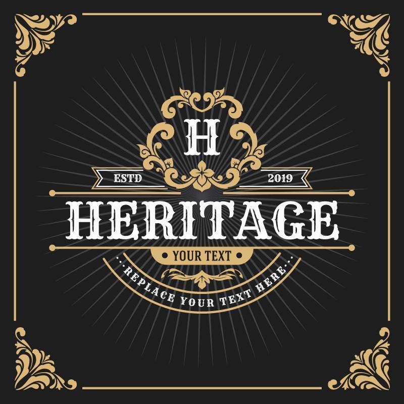 复古豪华会标横幅模板设计