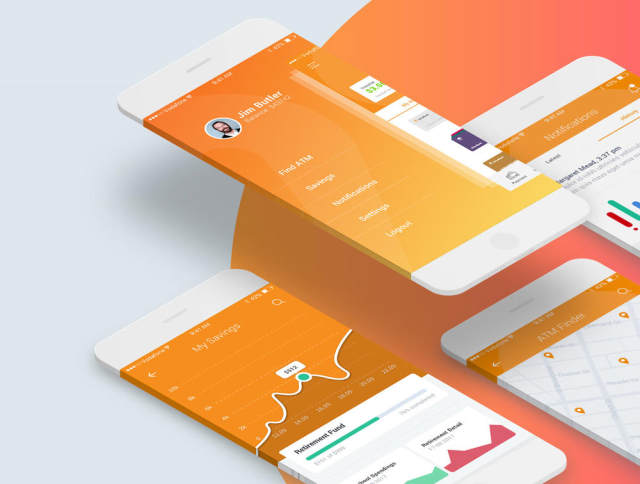 适用于Sketch和XD的新一代手机银行UI应用套件，WiseBank iOS UI套件