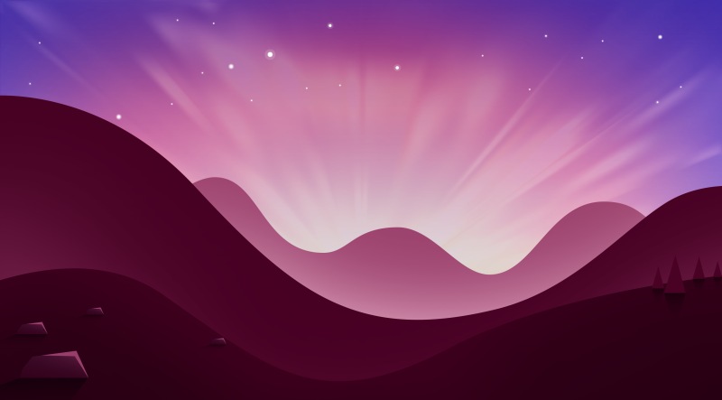 紫色山水自然风景光束PSD海报背景素材可印刷