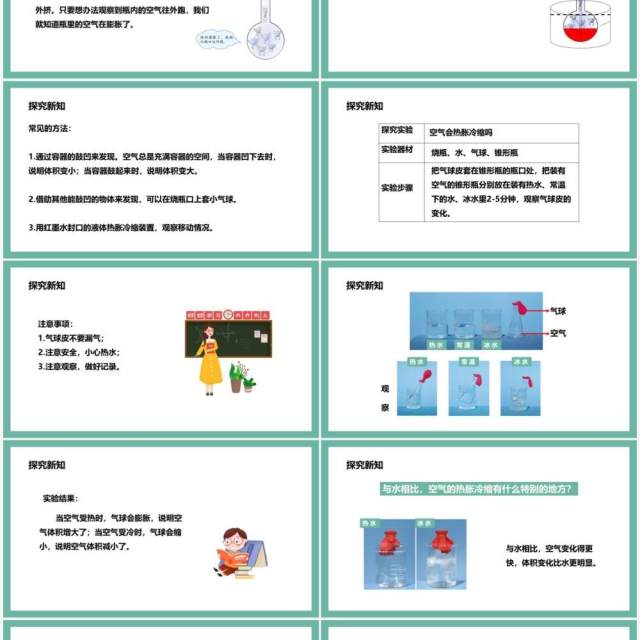 教科版五年级科学下册空气的热胀冷缩课件PPT模板 教科版五年级科学下册空气的热胀冷缩课件PPT模板