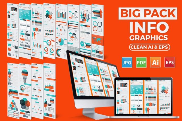 大包装信息图表元素设计Big Pack Infographics Design 大包装信息图表元素设计Big Pack Infographics Design