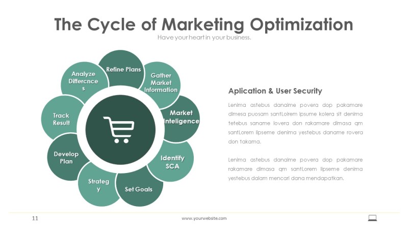 浅墨绿信息可视化PPT图表11
