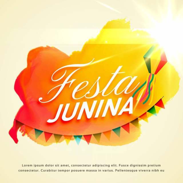 六月派对节日的节日junina庆祝背景