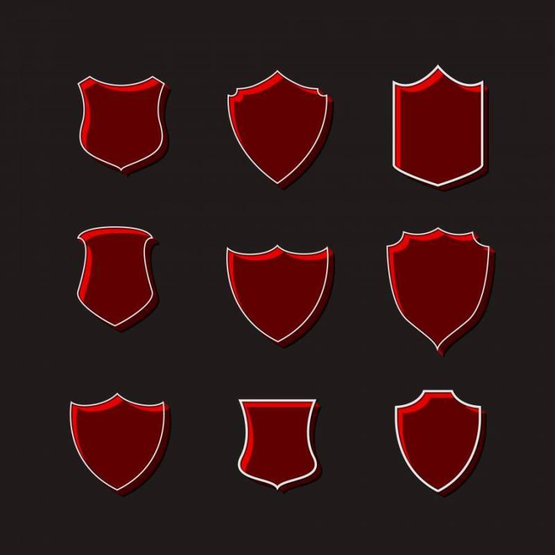 套红色徽章标签设计