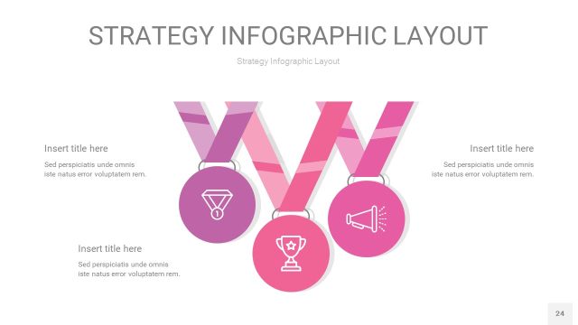 粉紫色战略计划统筹PPT信息图24