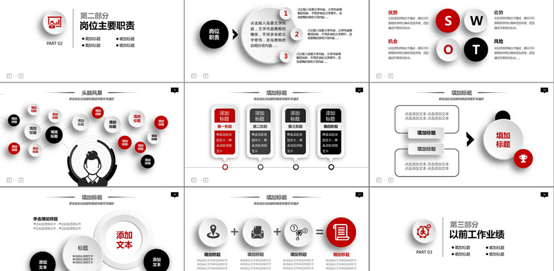 简约晋升主管述职报告ppt模板