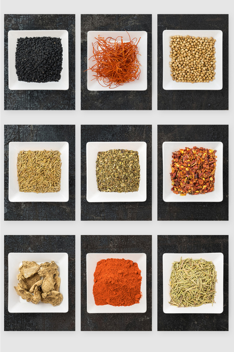 厨房调料盘佐料调味品PSD素材