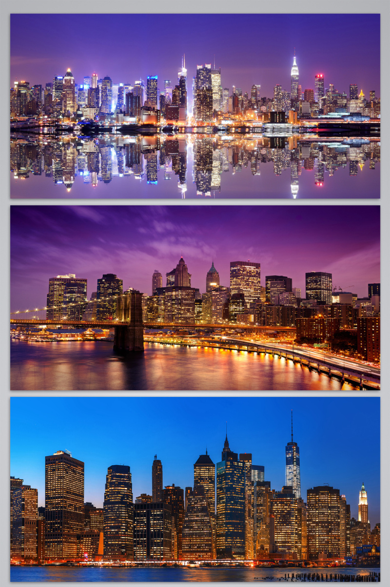 城市灯光夜景图片素材