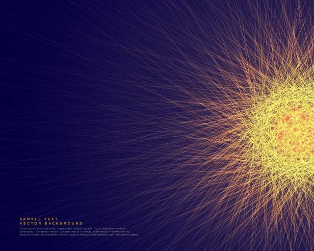 抽象的发光线形成发光球体矢量网络