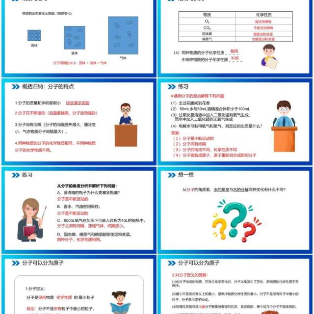 部编版九年级化学上册分子和原子课件PPT模板 部编版九年级化学上册分子和原子课件PPT模板