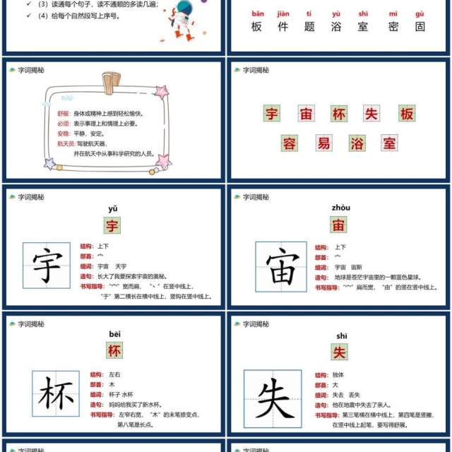 部编版二年级语文下册太空生活趣事多课件PPT模板 部编版二年级语文下册太空生活趣事多课件PPT模板