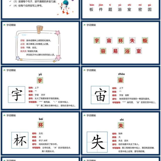 部编版二年级语文下册太空生活趣事多课件PPT模板