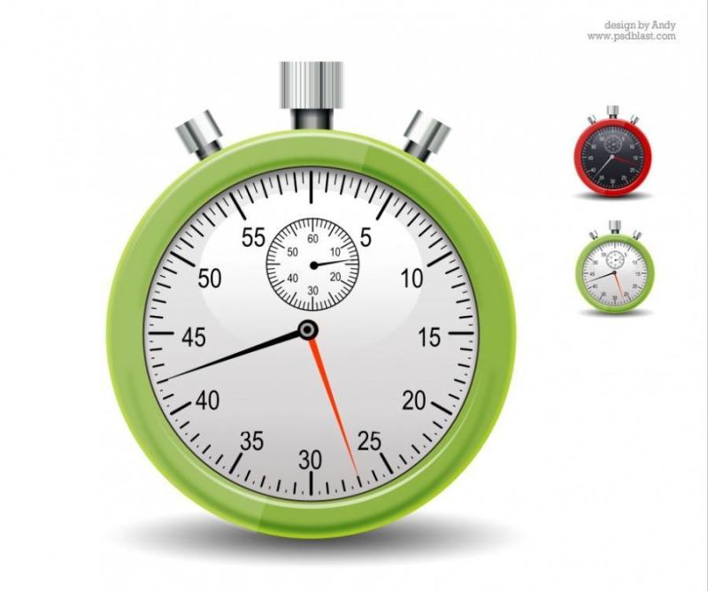 秒表图标—psd分层素材