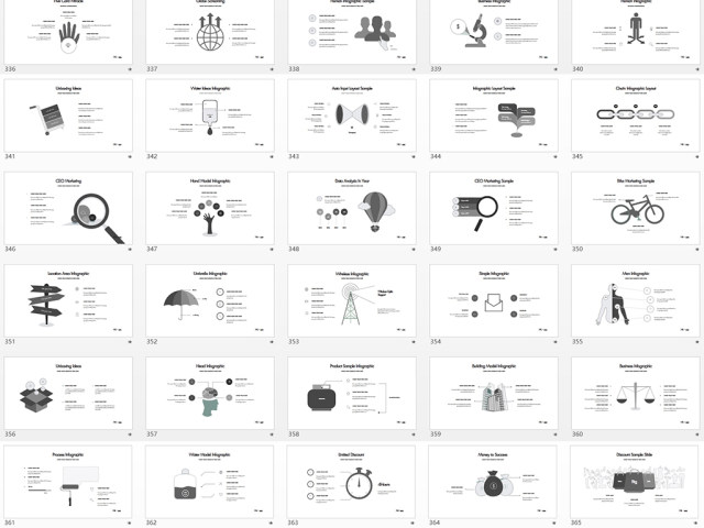 460页线性简约keynote模板合集