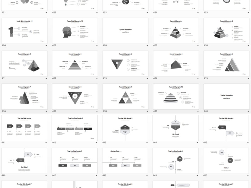 460页线性简约keynote模板合集