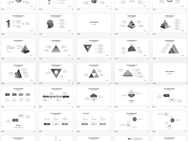 460页线性简约keynote模板合集