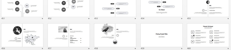 460页线性简约keynote模板合集