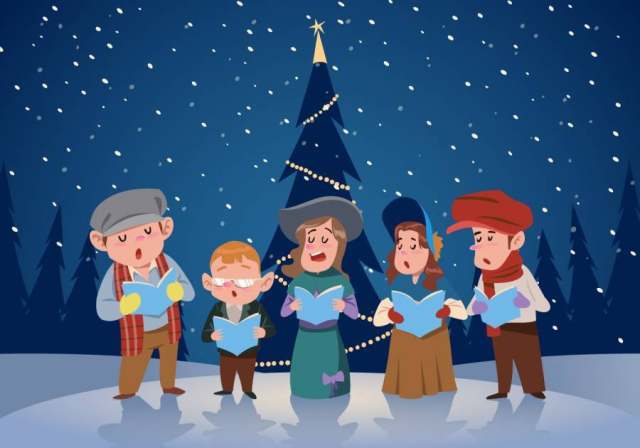 Carolers传染媒介的孩子小组 Carolers传染媒介的孩子小组