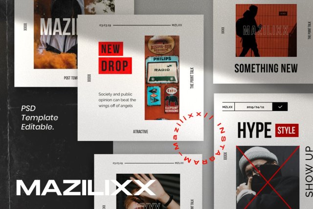 社交媒体PSD界面设计素材Mazilixx Pack 2 - Instagram Social Media + Stories 社交媒体PSD界面设计素材Mazilixx Pack 2 - Instagram Social Media + Stories