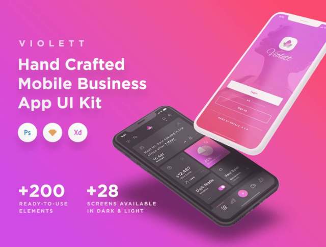 适用于Sketch,Adobe XD和Photoshop的移动商务应用iOS UI工具包,Violett iOS UI工具包 适用于Sketch,Adobe XD和Photoshop的移动商务应用iOS UI工具包,Violett iOS UI工具包