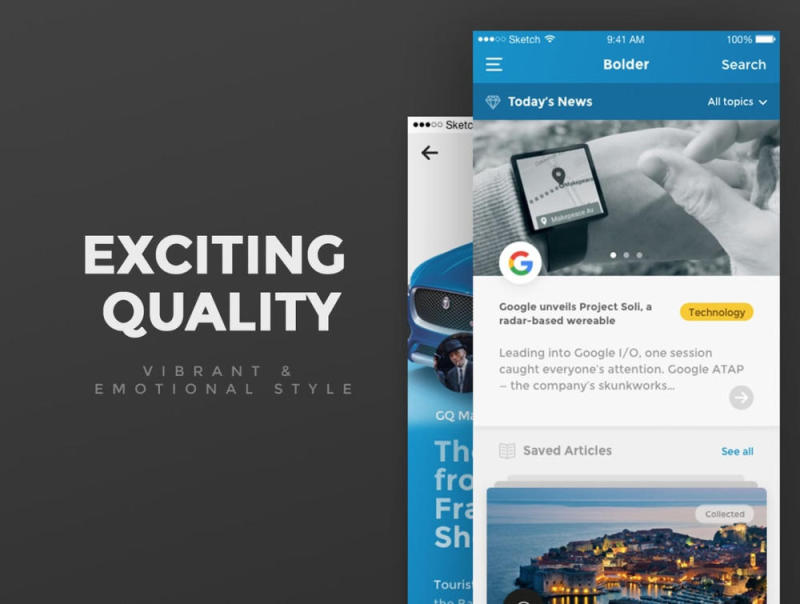 65即用型移动UI模板,大胆的用户界面工具包 65即用型移动UI模板,大胆的用户界面工具包