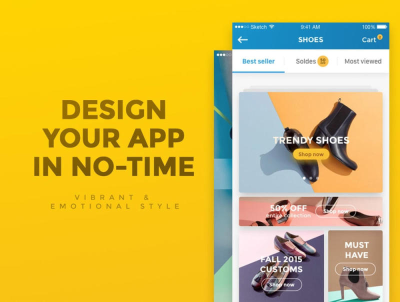 65即用型移动UI模板,大胆的用户界面工具包 65即用型移动UI模板,大胆的用户界面工具包