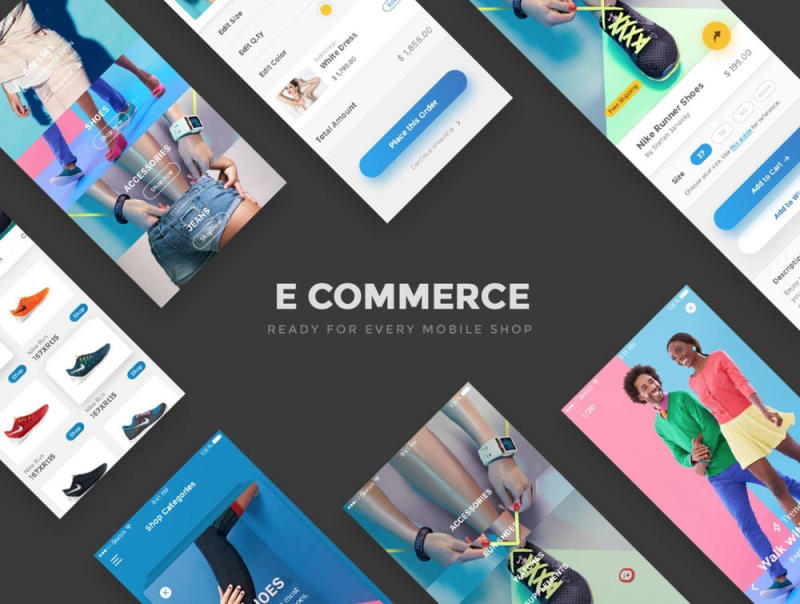 65即用型移动UI模板,大胆的用户界面工具包 65即用型移动UI模板,大胆的用户界面工具包