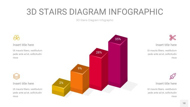 多色3D阶梯PPT图表18 多色3D阶梯PPT图表18