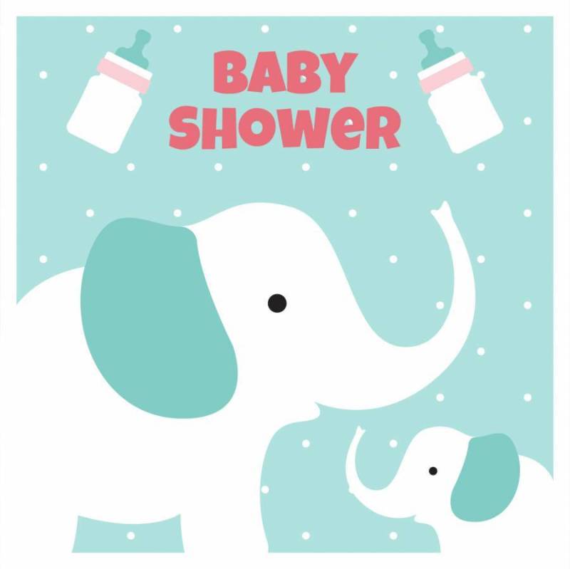 大象婴儿淋浴背景
