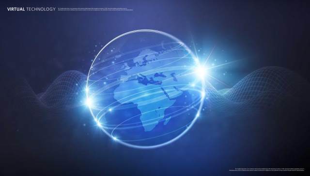 10款蓝色科技感信息技术网格线条光效三维立体空间高清背景海报PSD设计素材
