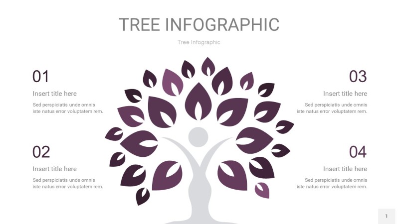 深紫色树状图PPT图表1