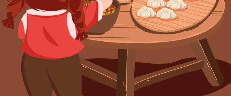 中国传统文化二十四节气冬至插画海报背景配图PSD竖版素材18