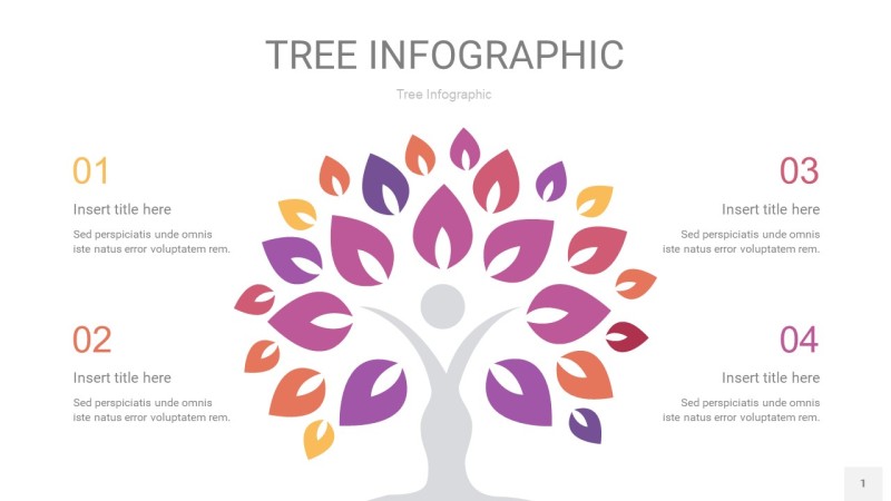 紫红色树状图PPT图表1