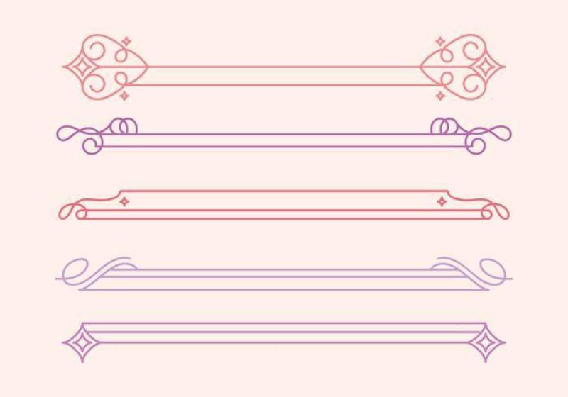 矢量可爱的分隔线