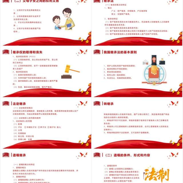 红色党政风中国婚姻家庭法党课知识培训PPT模板 红色党政风中国婚姻家庭法党课知识培训PPT模板