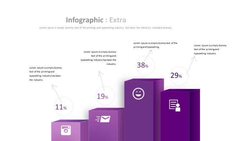 紫色台阶商务PPT图表-19