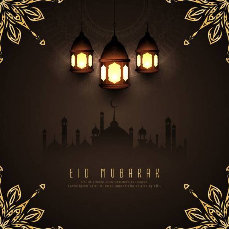 抽象Eid穆巴拉克伊斯兰背景
