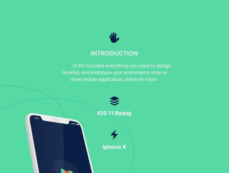 适用于Sketch。，NENO App UI Kit的30个漂亮的电子商务iOS 11移动屏幕