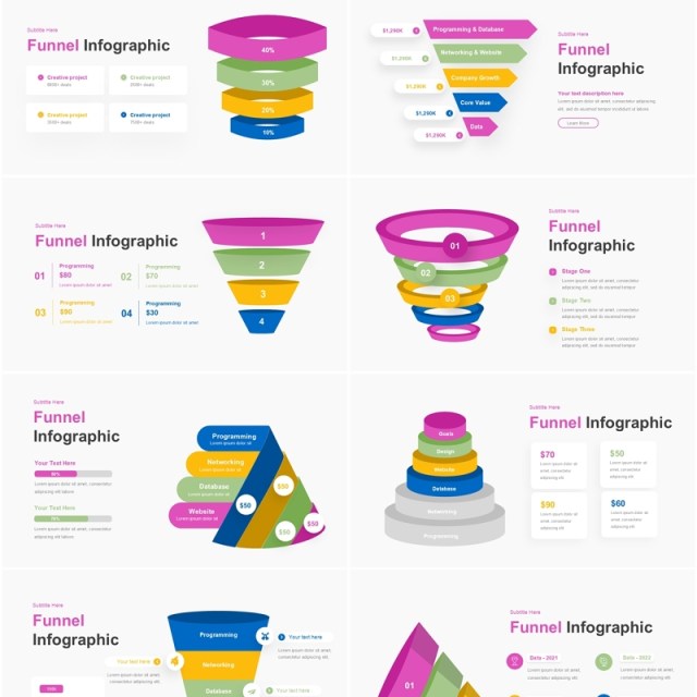 漏斗图信息图表PPT模板Funnel Infographic 漏斗图信息图表PPT模板Funnel Infographic