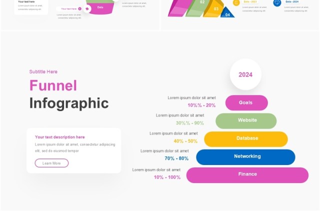 漏斗图信息图表PPT模板Funnel Infographic