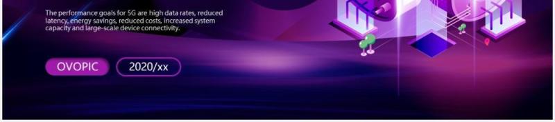 紫色渐变科技5G科技引领网络新时代动态PPT模板