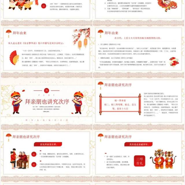 黄色中国风拜年礼仪知识介绍PPT模板 黄色中国风拜年礼仪知识介绍PPT模板