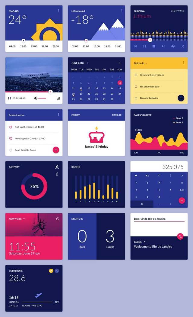 Material Design 小部件界面包 Material Design 小部件界面包