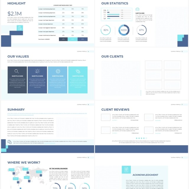 淡绿色企业业务介绍PPT模板Business Profile