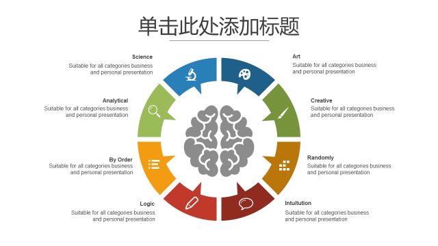 树状图PPT分类图表12