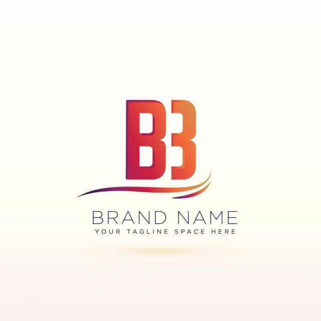 字母B可爱的logo设计模板