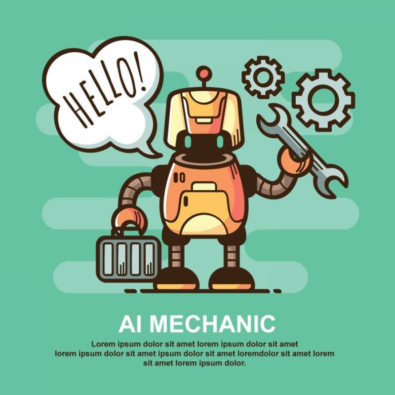 Ai机械师例证
